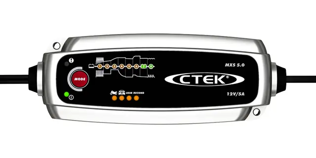 CTEK MXS 5.0 charger body from an Australian 56-987 listing; plug and accessories not shown.