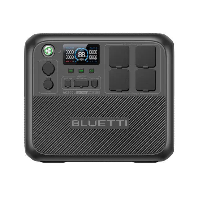 BLUETTI AC200L Australian 230V model with covered AC outlets, front view