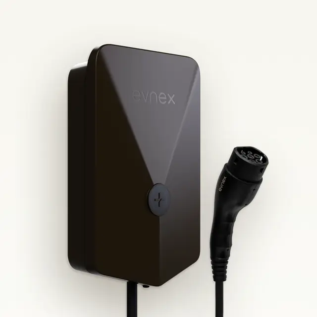 Volcanic Evnex E2 Core with its Type 2 connector, from the Australian manufacturer listing.