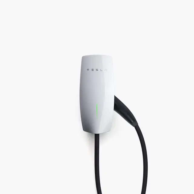 Tesla Gen 3 Wall Connector from Tesla’s Australian 7.3m listing, with tethered handle.