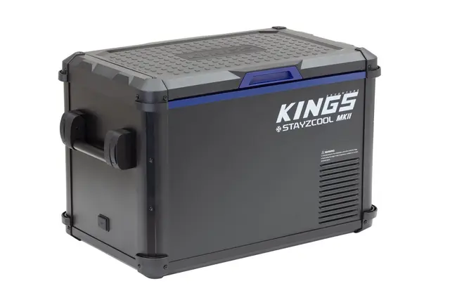 Kings Stayzcool MKII fridge pictured in the Australian 45L AKFR-FR45L_03 listing, with its lid closed.
