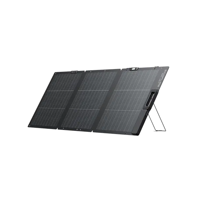 EcoFlow 160W Lightweight solar panel unfolded with its kickstand