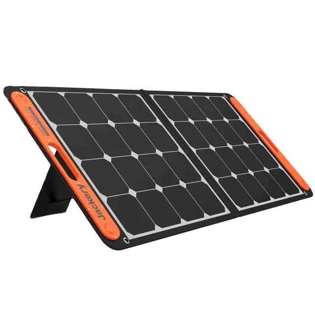 Jackery SolarSaga 100W folding panel from the Australian listing; connector revision not shown.